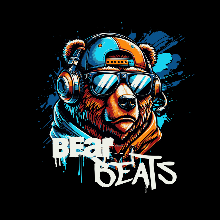 Bear Beats - t-shirt - black
