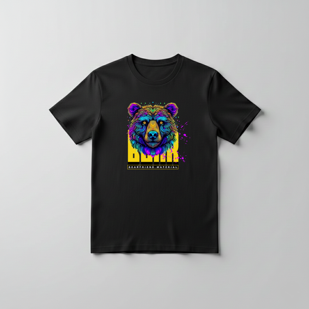 Bearfriend material - t-shirt - black - Image 2