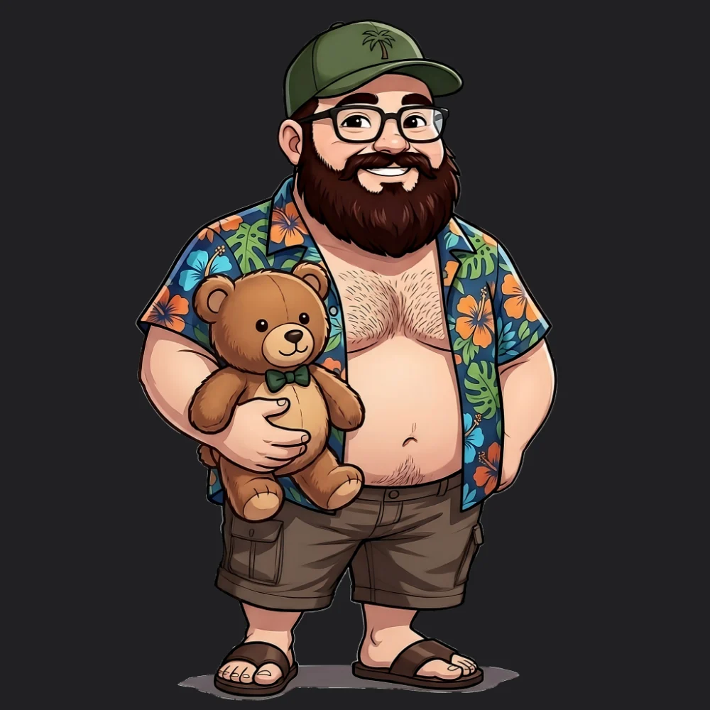 Chubby and Teddy Bear - t-shirt - black