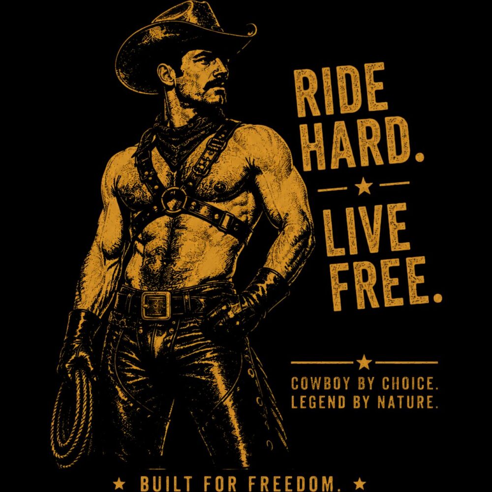 Ride Hard - Live Free - yellow - t-shirt - black
