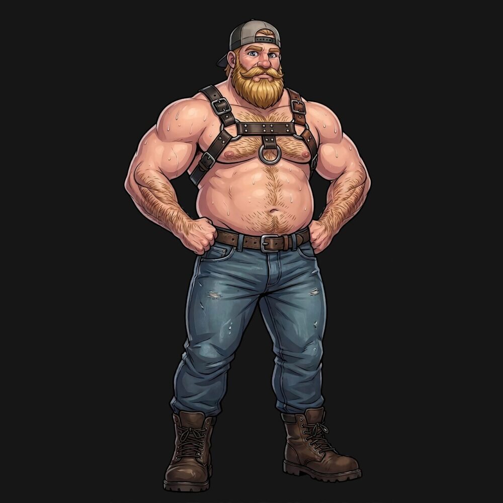 Strong Ginger Bear - t-shirt - black