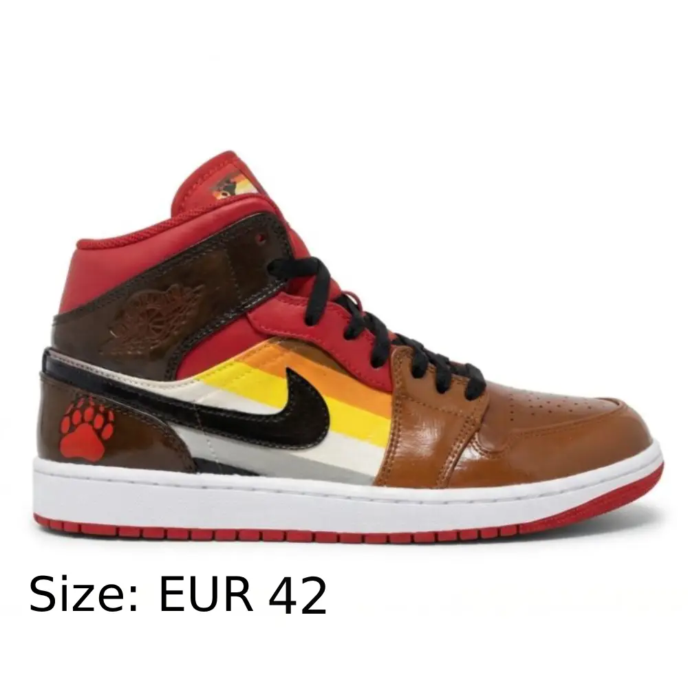 Nike "Bear" Jordan 1 Mid - red&bear