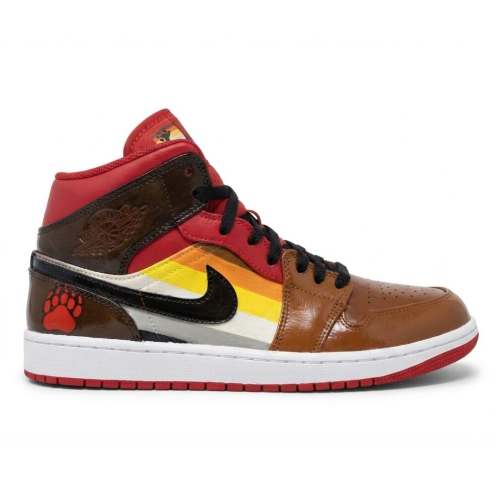 Nike "Bear" Jordan 1 Mid - red&bear