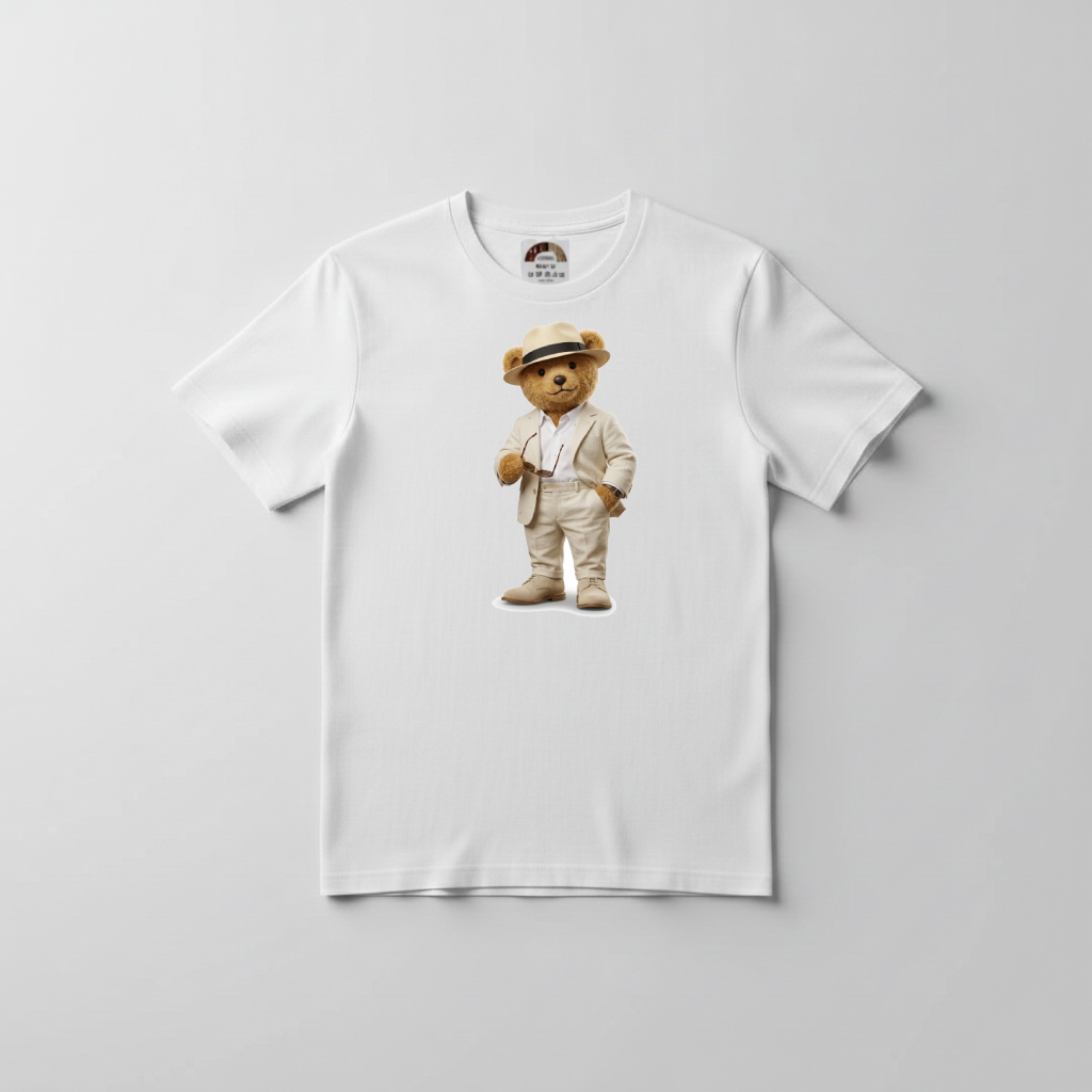 Summer Chic Bear - t-shirt - white - Image 2