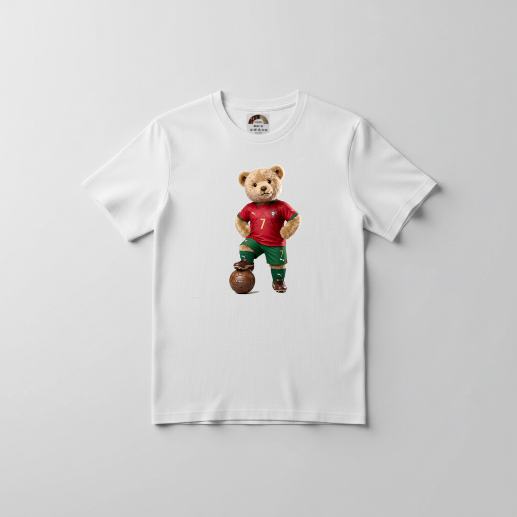 Football Bear - t-shirt - white - Image 2