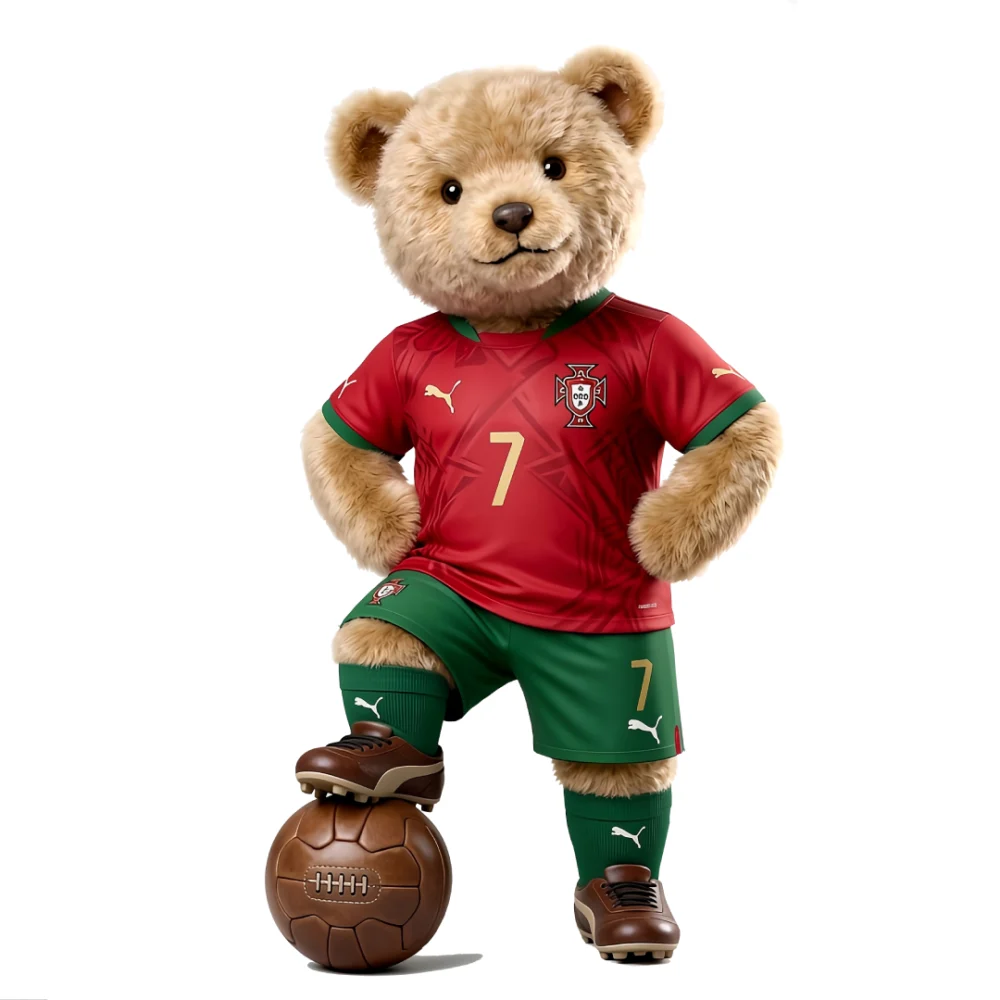 Football Bear - t-shirt - white