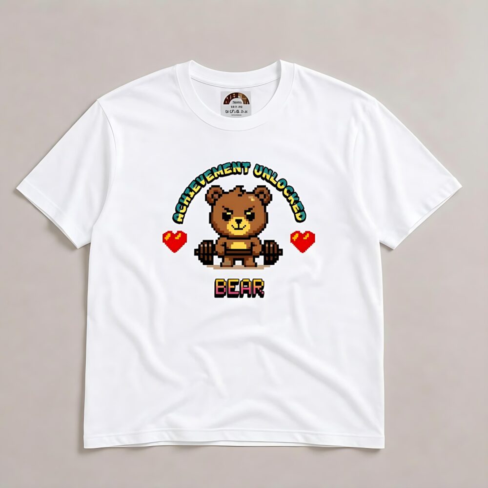 Achievement Unlocked Bear- t-shirt - white - Image 2