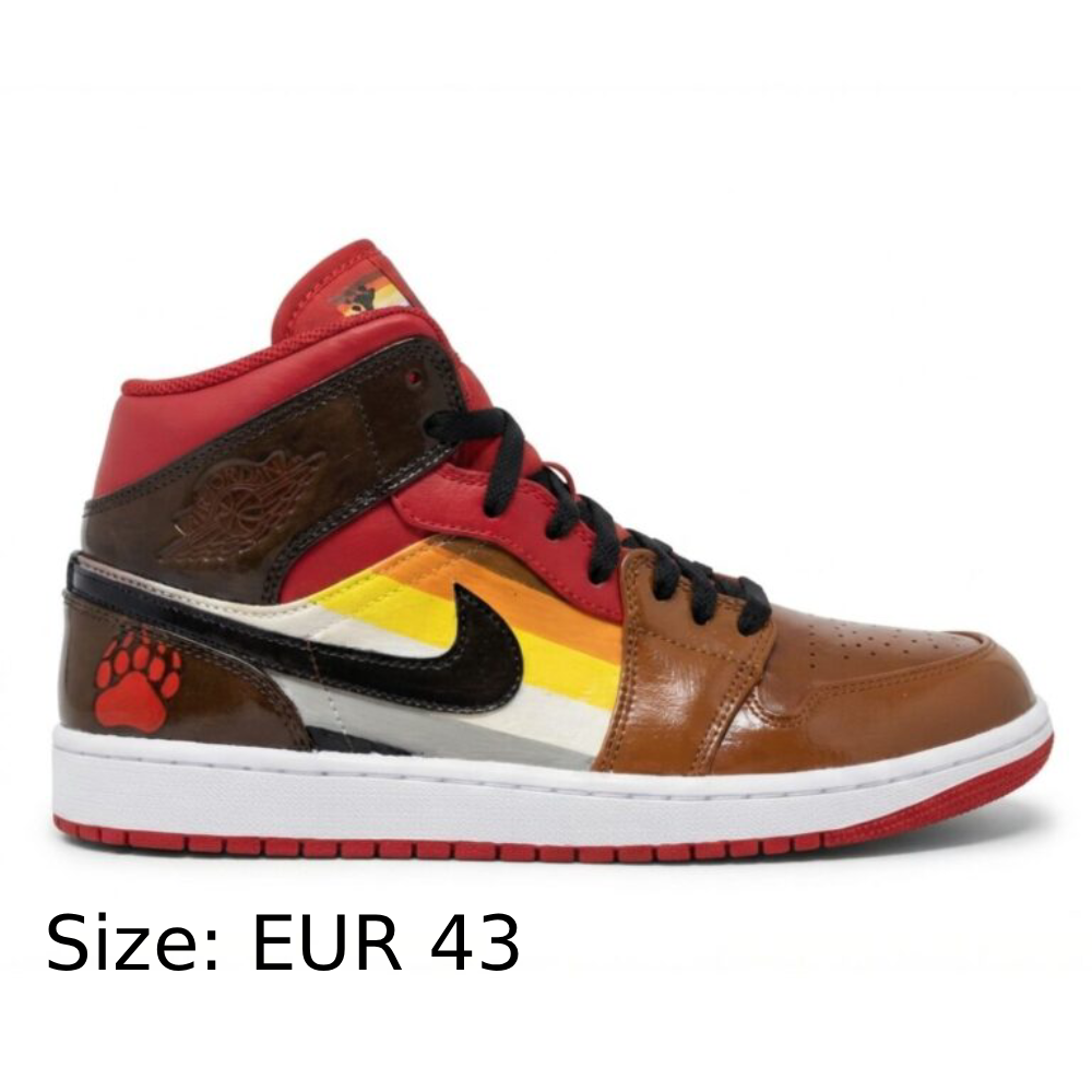 Nike "Bear" Jordan 1 Mid - red&bear