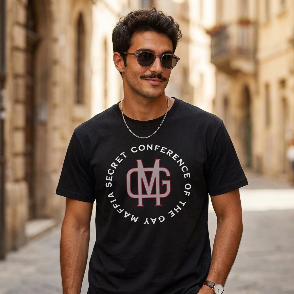 Secret Conference of the Gay Mafia- t-shirt - black